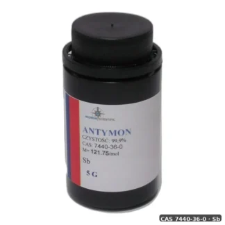 Antymon Metaliczny Wysokiej Czystości 5 G — CAS 7440-36-0 — Sb — odczynnik chemiczny