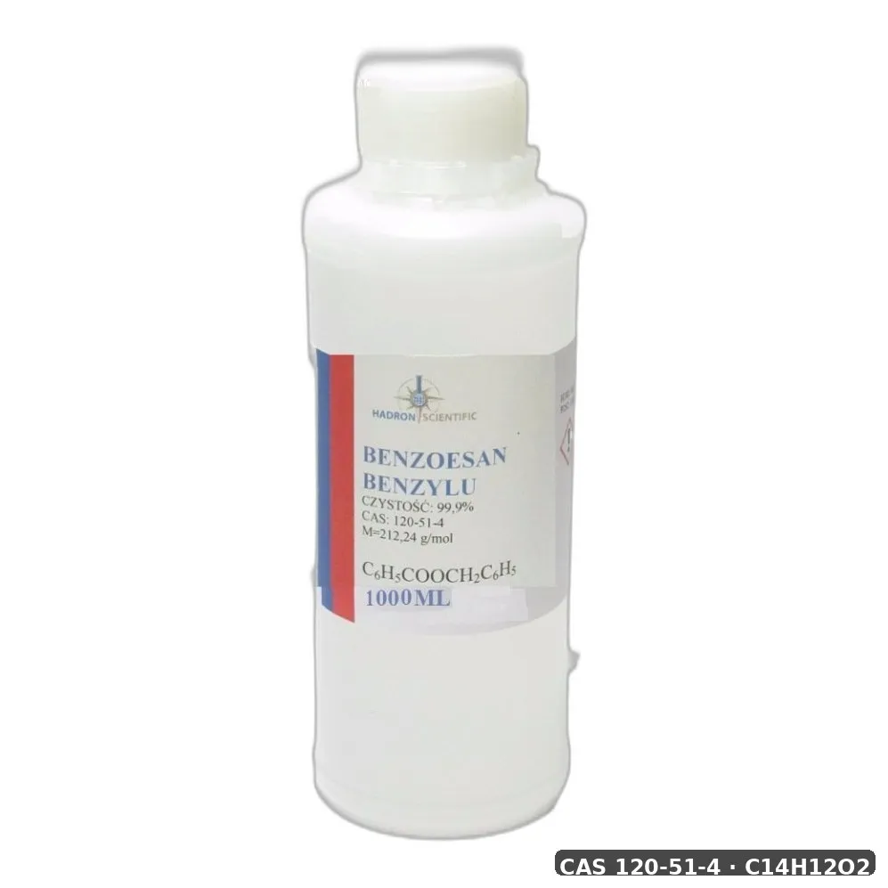 Benoesan Benzylu 1000 Ml – Wysoka Czystość, Zastos — CAS 120-51-4 — C14H12O2 — odczynnik chemiczny