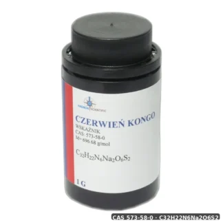Czerwień Kongo- Wskaźnik / Barwnik - 1G — CAS 573-58-0 — C32H22N6Na2O6S2 — odczynnik chemiczny