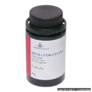 Hematoksylina Barwnik Laboratoryjny 5 G Do Analiz — CAS 517-28-2 — C16H14O6 — odczynnik chemiczny