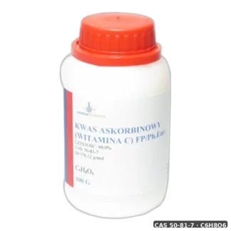 Kwas (5R)-[(1S)-1,2-Dihydroksyetylo]-3,4-Dihydroksyfuran-2(5H)-On — CAS 50-81-7 — C6H8O6 — odczynnik chemiczny