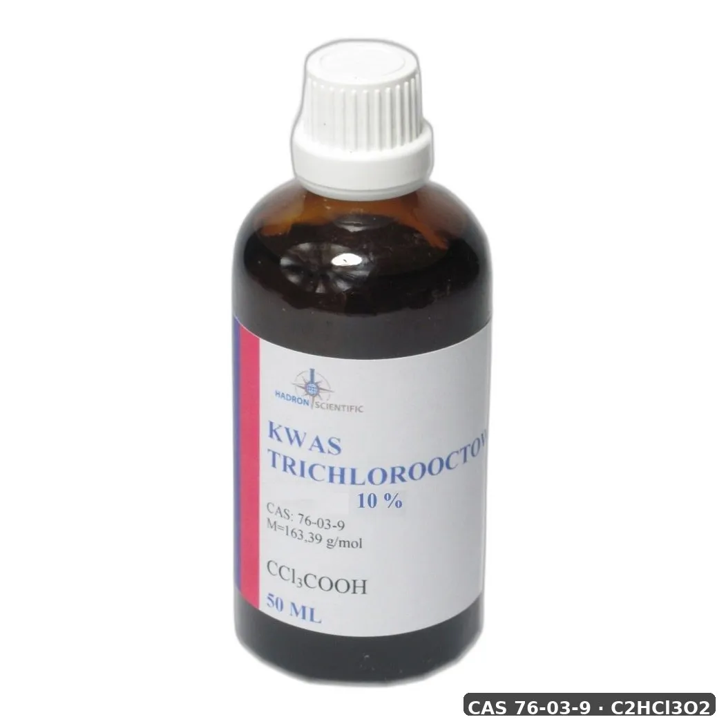Kwas Trójchlorooctowy Tca 10% - 50Ml — CAS 76-03-9 — C2HCl3O2 — odczynnik chemiczny