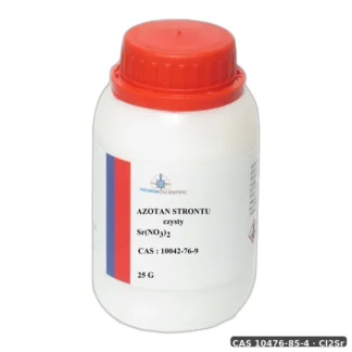 Sól Strontu Do Prac Laboratoryjnych – 25 G Czystej — CAS 10476-85-4 — Cl2Sr — odczynnik chemiczny