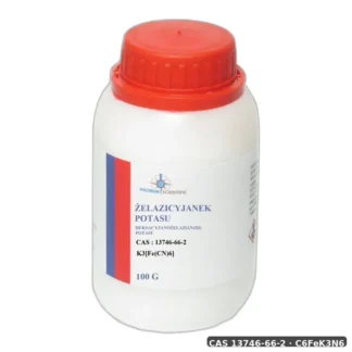 Żelazicyjanek Potasu – Czysty Związek Chemiczny 10 — CAS 13746-66-2 — C6FeK3N6 — odczynnik chemiczny