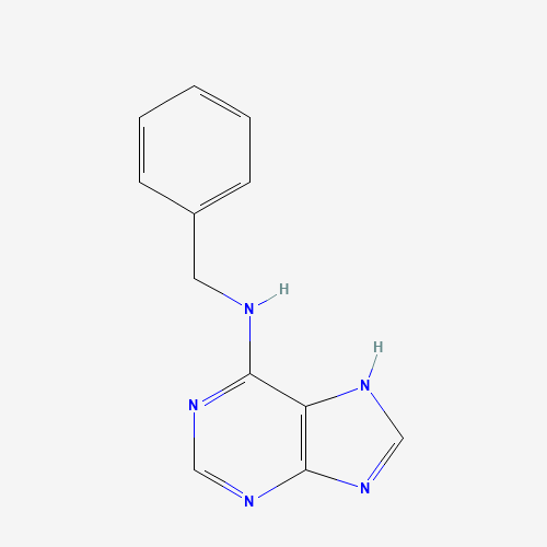 Szkielet 2D 6-BENZYLOAMINOPURYNA 6-BAP, CAS 1214-39-7, wzór C12H11N5