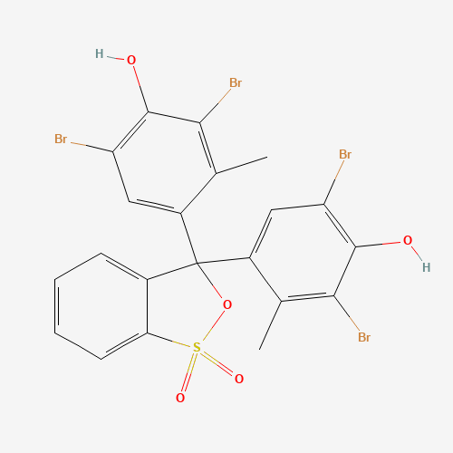 Szkielet 2D ZIELEŃ BROMOKREZOLOWA, CAS 76-60-8, wzór C21H14Br4O5S