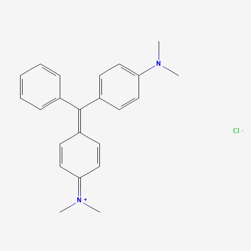 Szkielet 2D ZIELEŃ MALACHITOWA, CAS 569-64-2, wzór C23H25ClN2