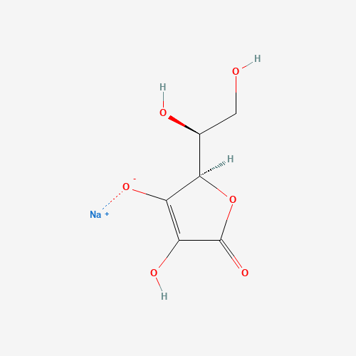 Szkielet 2D Askorbinian sodu E301, CAS 134-03-2, wzór C6H7NaO6