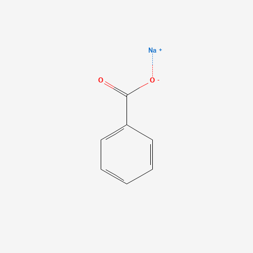 Szkielet 2D BENZOESAN SODU, CAS 532-32-1, wzór C7H5NaO2